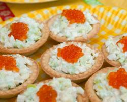 Cum se prepară tartele cu caviar după o rețetă pas cu pas cu fotografii